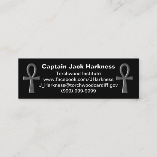 Extravagant Silver Ankh Visitenkarte (Vorderseite)