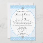 Extravagant Sky Blue Polka Dots Hochzeit Einladung (Vorderseite)