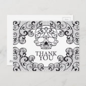 Extravagant Sugar Skull Calavera Vielen Dank Postkarte (Vorne/Hinten)