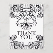 Extravagant Sugar Skull Vielen Dank Postkarten (Vorderseite)