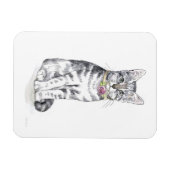 Extravagant Tabby Cat Magnet (Horizontal)
