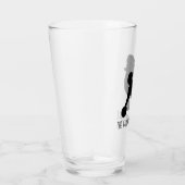 Extravagant Toy Poodle Dog Silhouette Personalisie Glas (Rechts)