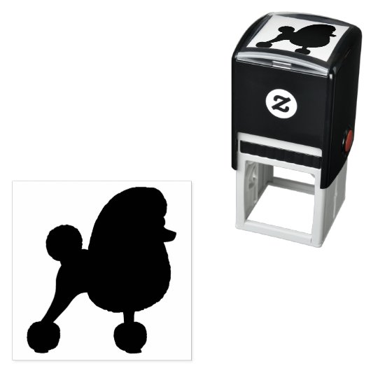 Extravagant Toy Poodle Silhouette Permastempel (Beispiel)