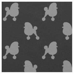 Extravagant Toy Poodle Silhouetten Muster Dog Love Stoff