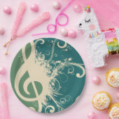 Extravagant Treble Clef Pappteller (Party)