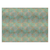 Extravagant Türkis über braunen Damaske Tischdecke (Vorderseite (Horizontal))