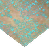 Extravagant Türkis über braunen Damaske Tischdecke (Schrägansicht)