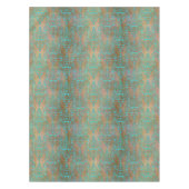 Extravagant Türkis über braunen Damaske Tischdecke (Vorderseite)