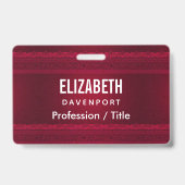 Extravagant und elegant roter Hintergrund Stilvoll Ausweis (Rückseite)
