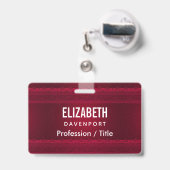 Extravagant und elegant roter Hintergrund Stilvoll Ausweis (Rückseite mit Ausziehbar)