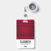 Extravagant und elegant roter Hintergrund Stilvoll Ausweis (Vorderseite mit Ausziehbar)