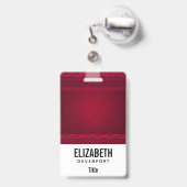 Extravagant und elegant roter Hintergrund Stilvoll Ausweis (Rückseite mit Ausziehbar)