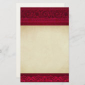 Extravagant und elegant roter Hintergrund Stilvoll Briefpapier (Vorne/Hinten)