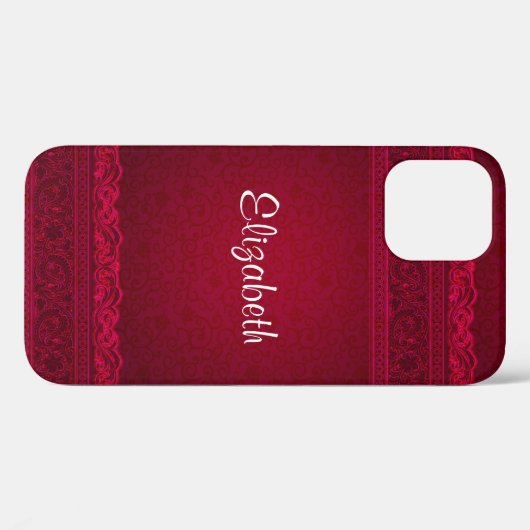 Extravagant und elegant roter Hintergrund Stilvoll Case-Mate iPhone Hülle (Rückseite (Horizontal))