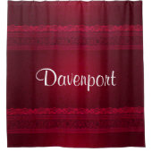 Extravagant und elegant roter Hintergrund Stilvoll Duschvorhang (Vorderseite)