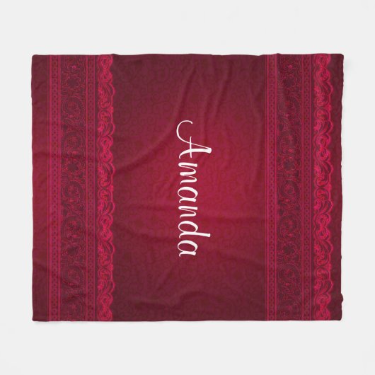 Extravagant und elegant roter Hintergrund Stilvoll Fleecedecke (Vorderseite (Horizontal))