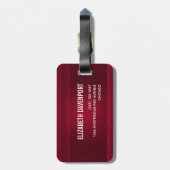 Extravagant und elegant roter Hintergrund Stilvoll Gepäckanhänger (Rückseite vertikal)