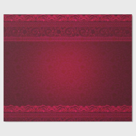 Extravagant und elegant roter Hintergrund Stilvoll Geschenkpapier (Flach)