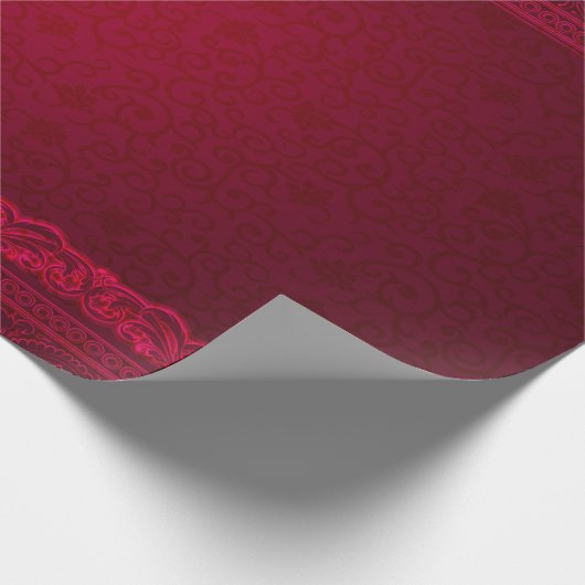 Extravagant und elegant roter Hintergrund Stilvoll Geschenkpapier (Ecke)