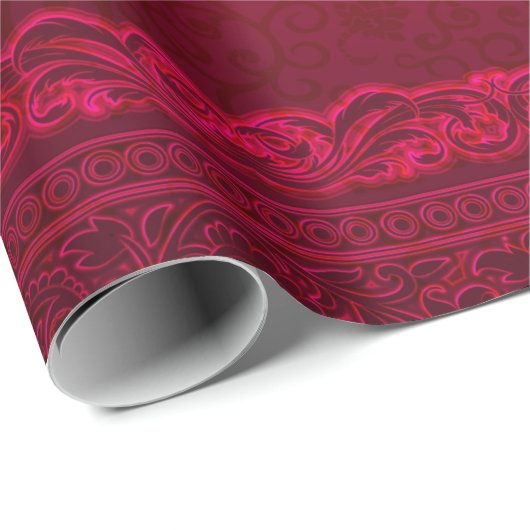 Extravagant und elegant roter Hintergrund Stilvoll Geschenkpapier (Rolleneckpunkt)