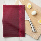 Extravagant und elegant roter Hintergrund Stilvoll Geschirrtuch (Viertel Falte)