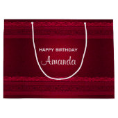 Extravagant und elegant roter Hintergrund Stilvoll Große Geschenktüte (Vorderseite)