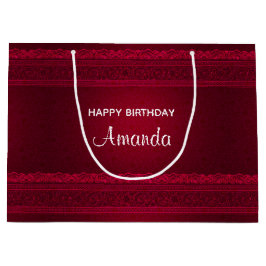 Extravagant und elegant roter Hintergrund Stilvoll Große Geschenktüte