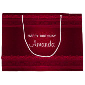 Extravagant und elegant roter Hintergrund Stilvoll Große Geschenktüte (Rückseite)