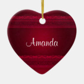 Extravagant und elegant roter Hintergrund Stilvoll Keramik Ornament (Vorne)