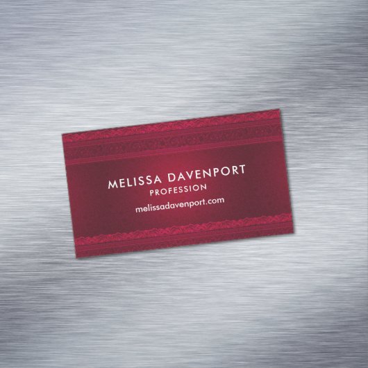 Extravagant und elegant roter Hintergrund Stilvoll Magnetische Visitenkarte (Beispiel)
