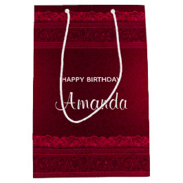 Extravagant und elegant roter Hintergrund Stilvoll Mittlere Geschenktüte