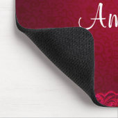 Extravagant und elegant roter Hintergrund Stilvoll Mousepad (Ecke)