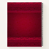 Extravagant und elegant roter Hintergrund Stilvoll Notizblock (Rückseite)