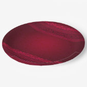 Extravagant und elegant roter Hintergrund Stilvoll Pappteller (Schrägansicht)