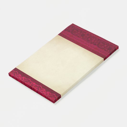 Extravagant und elegant roter Hintergrund Stilvoll Post-it Klebezettel (angewinkelt)