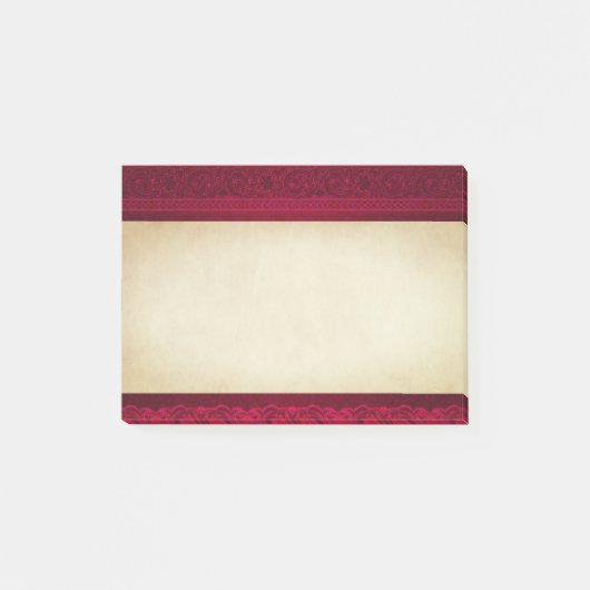 Extravagant und elegant roter Hintergrund Stilvoll Post-it Klebezettel (Vorderseite)