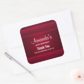 Extravagant und elegant roter Hintergrund Stilvoll Quadratischer Aufkleber (Umschlag)
