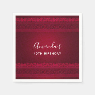 Extravagant und elegant roter Hintergrund Stilvoll Serviette