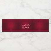 Extravagant und elegant roter Hintergrund Stilvoll Wasserflaschenetikett (Einzelnes Label)