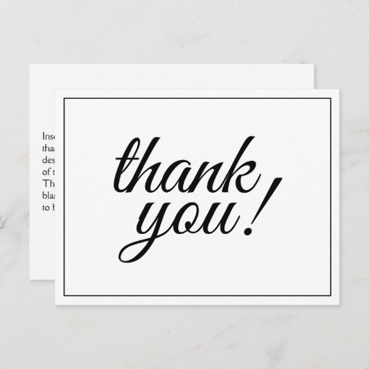 Extravagant und luxuriös "Danke!" Postkarte (Vorne/Hinten)