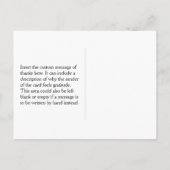 Extravagant und luxuriös "Danke!" Postkarte (Rückseite)