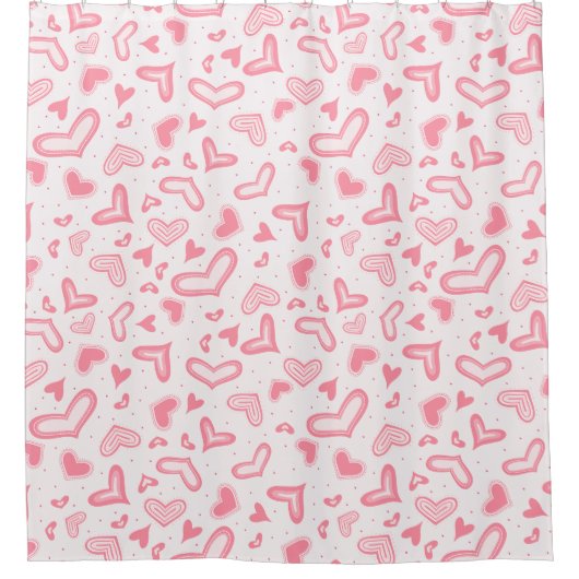 Extravagant Valentine Hearts Duschvorhang (Vorderseite)