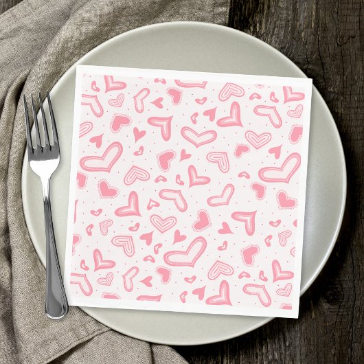Extravagant Valentine Hearts Serviette