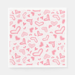 Extravagant Valentine Hearts Serviette
