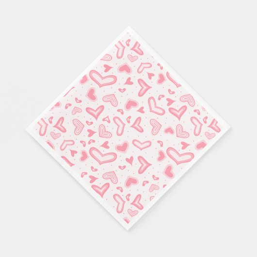 Extravagant Valentine Hearts Serviette (Ecke)