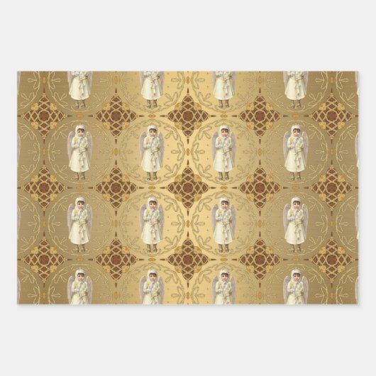 Extravagant Viktorianischer Angel Geschenkpapier Set (Vorderseite)
