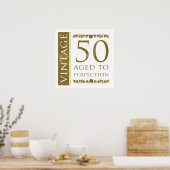 Extravagant Vintag 50. Geburtstag Poster (Küche)