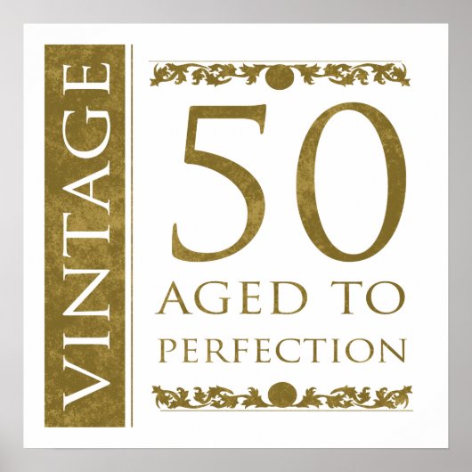 Extravagant Vintag 50. Geburtstag Poster (Vorne)