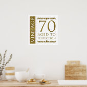 Extravagant Vintag 70. Geburtstag Poster (Küche)