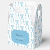 Extravagant Watercolor Blue Bow Birthday Geschenkschachtel (Geöffnet)